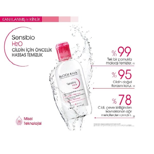 Bioderma Sensibio H2O Yüz ve Makyaj Temizleme Suyu 500 ML